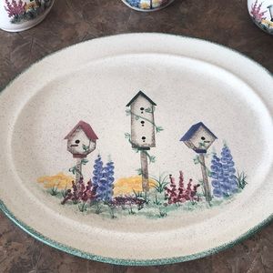 NOEL hand painted pottery service set